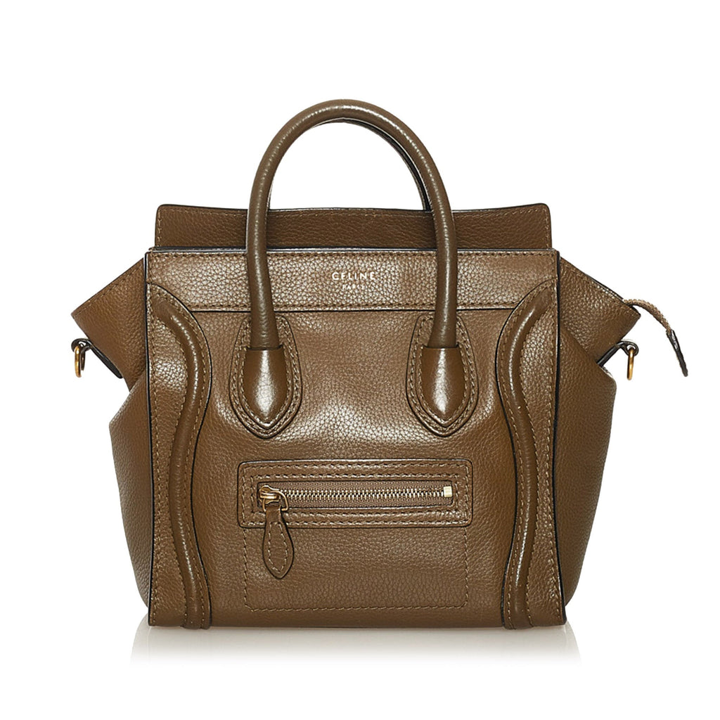 Brown Celine Luggage Tote