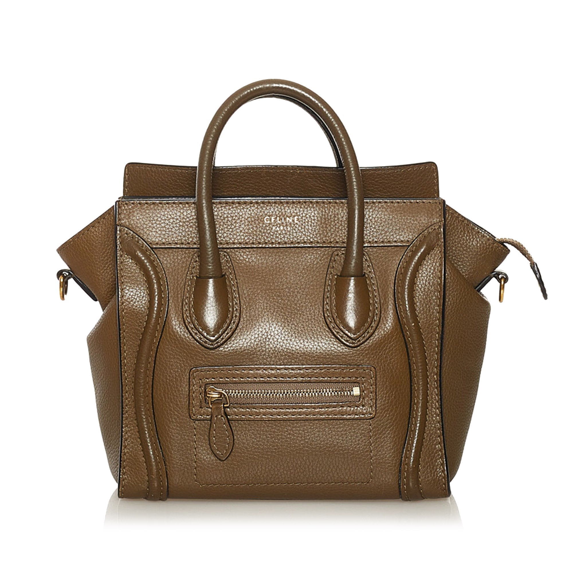 Brown Celine Luggage Tote