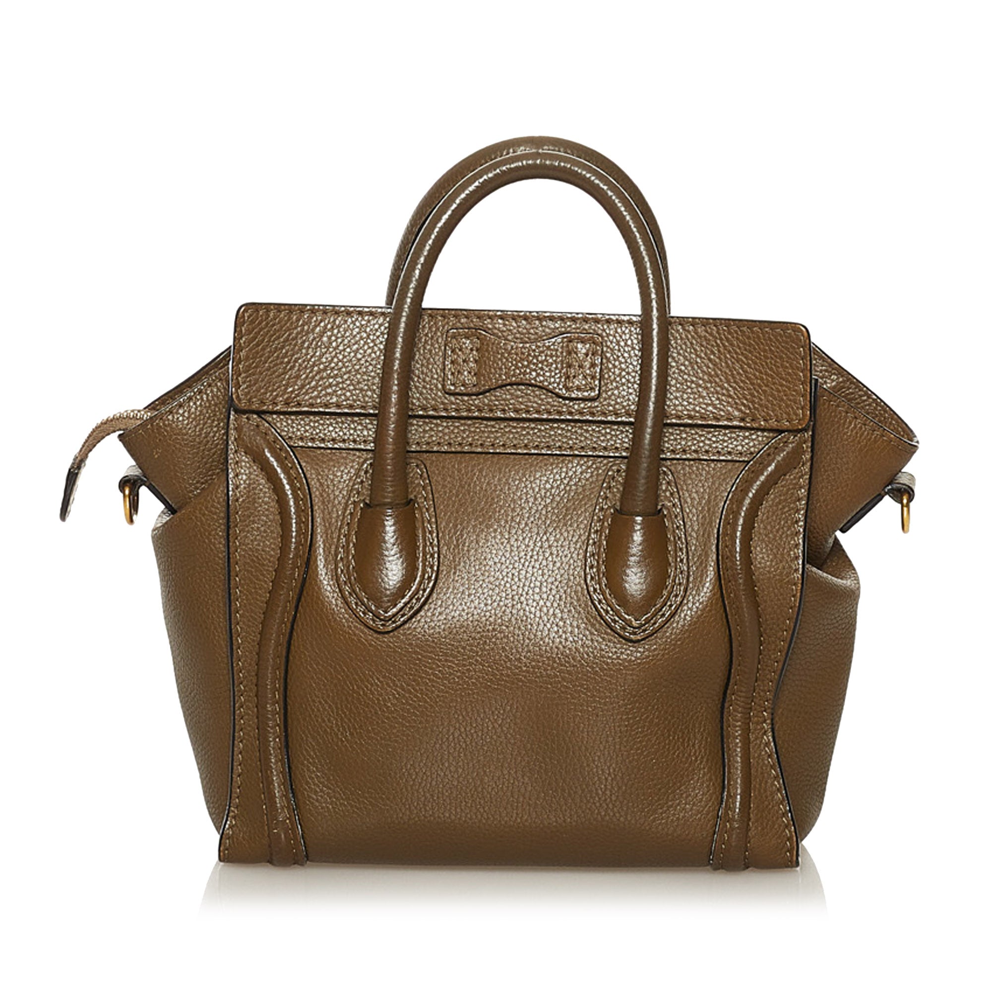 Brown Celine Luggage Tote