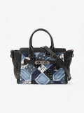 Coach Swagger Satchel Black / Blue Denim 27