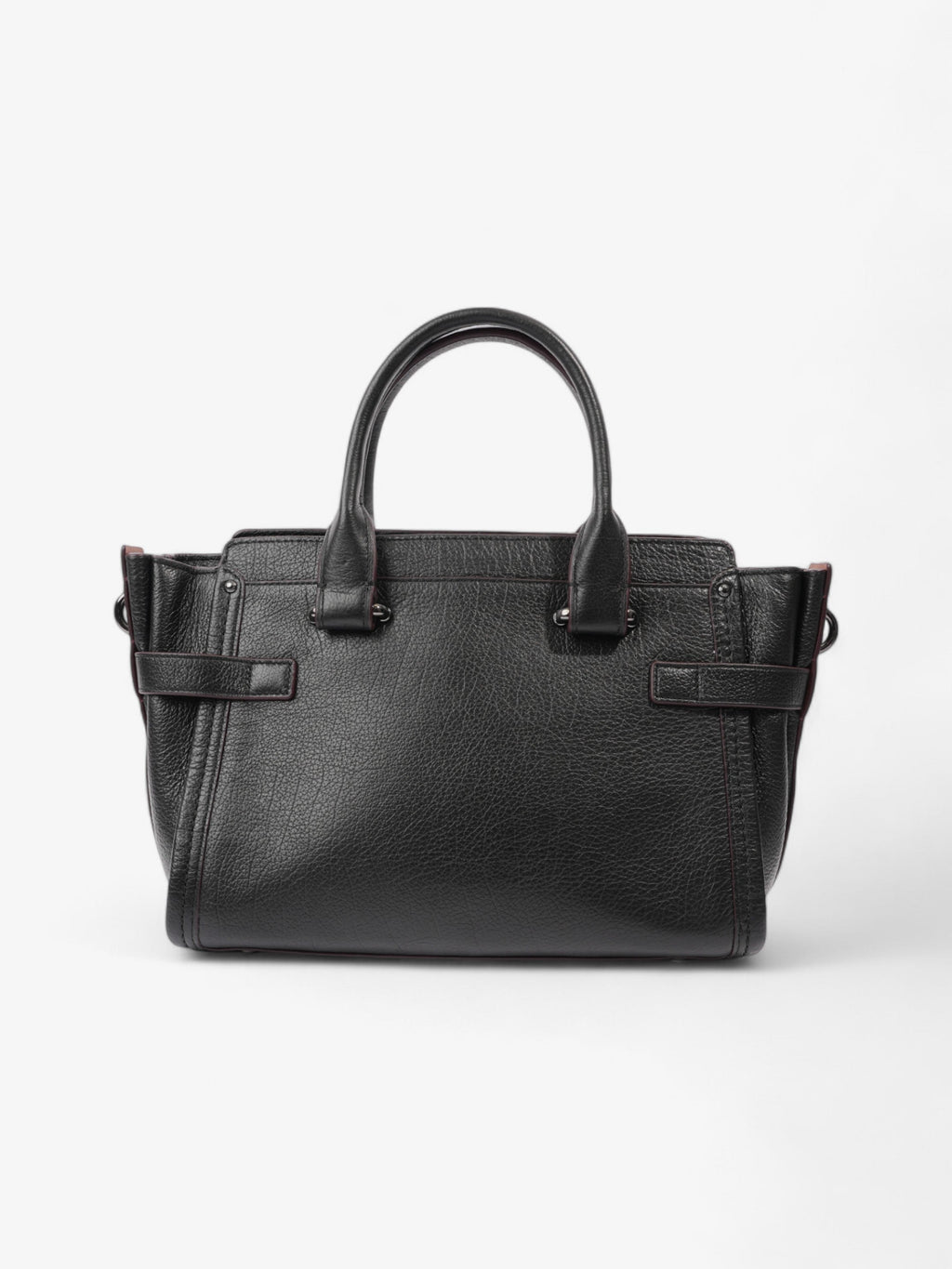 Coach Swagger Satchel Black / Blue Denim 27