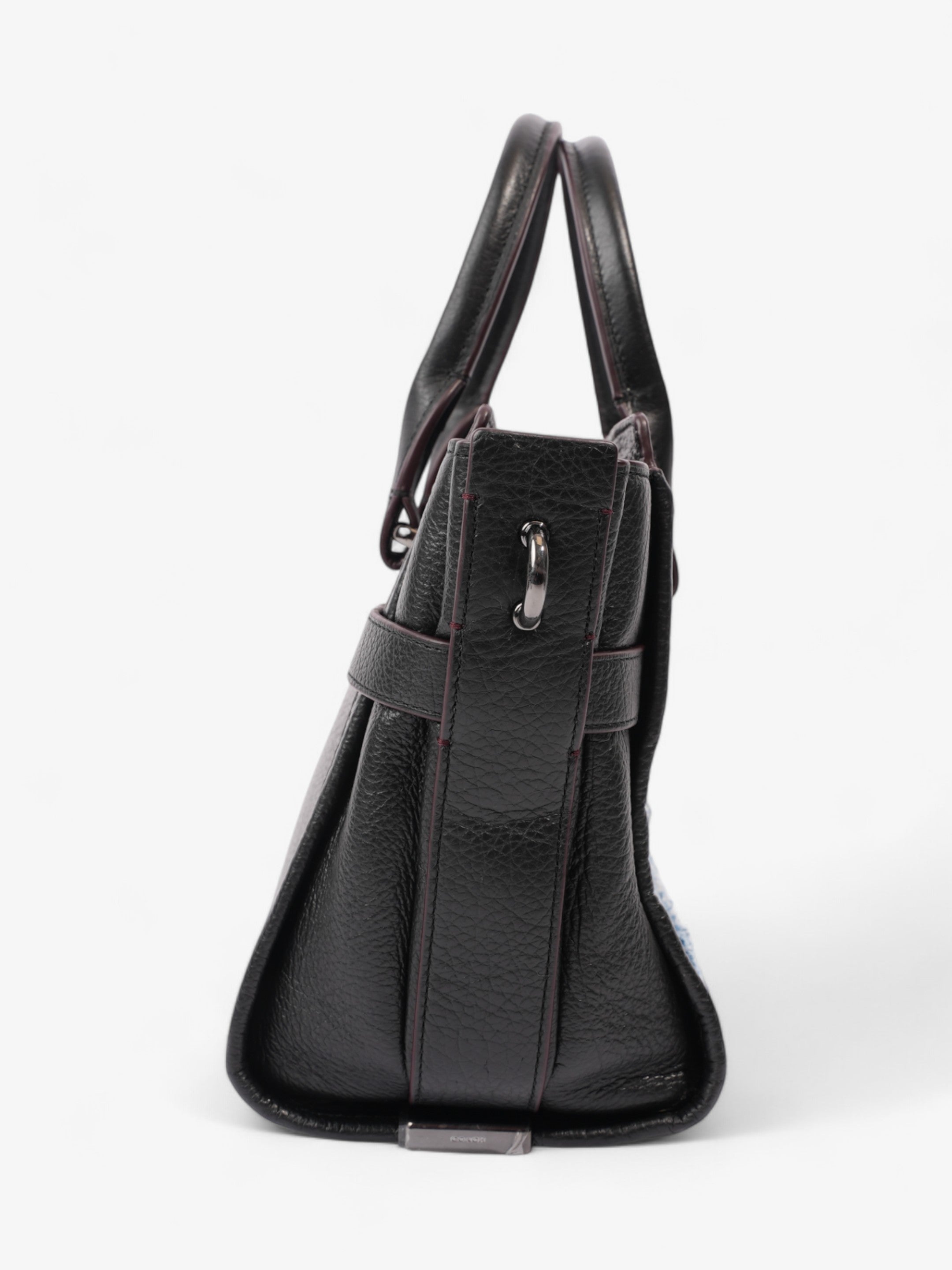 Coach Swagger Satchel Black / Blue Denim 27