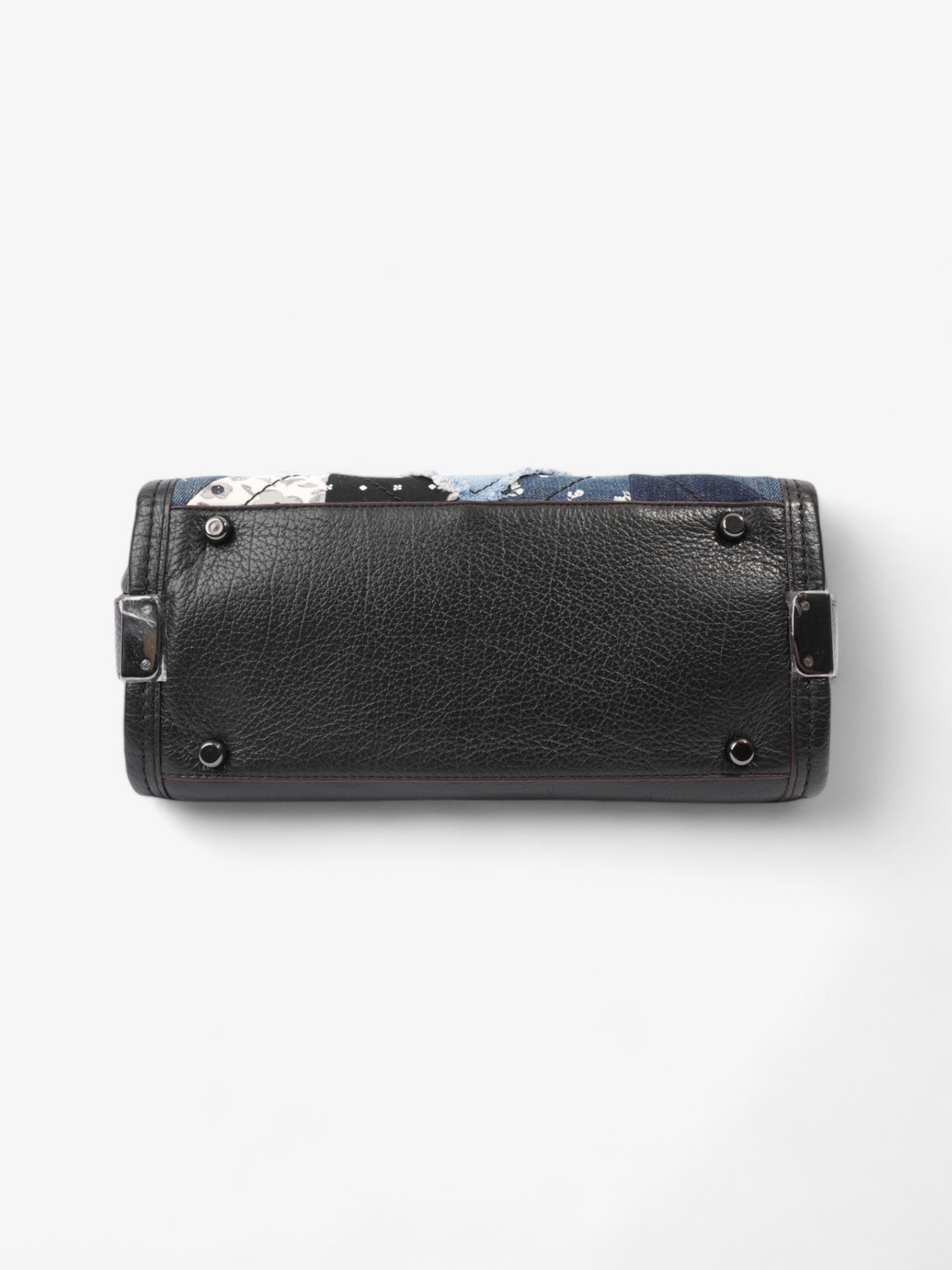 Coach Swagger Satchel Black / Blue Denim 27