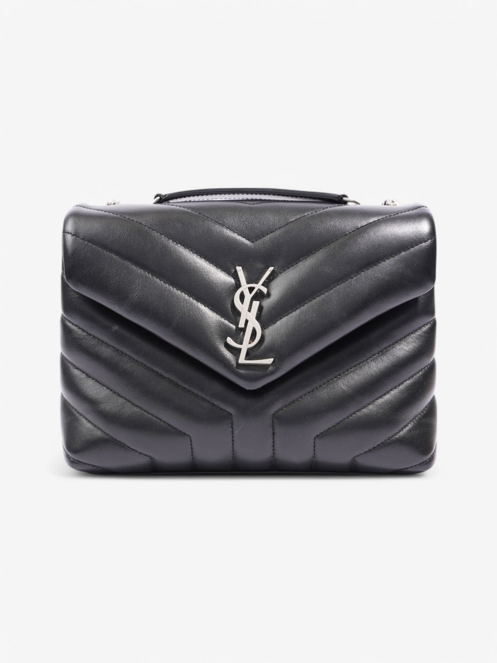 Saint Laurent Lou Lou Black Lambskin Leather Small