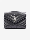 Saint Laurent Lou Lou Black Lambskin Leather Small