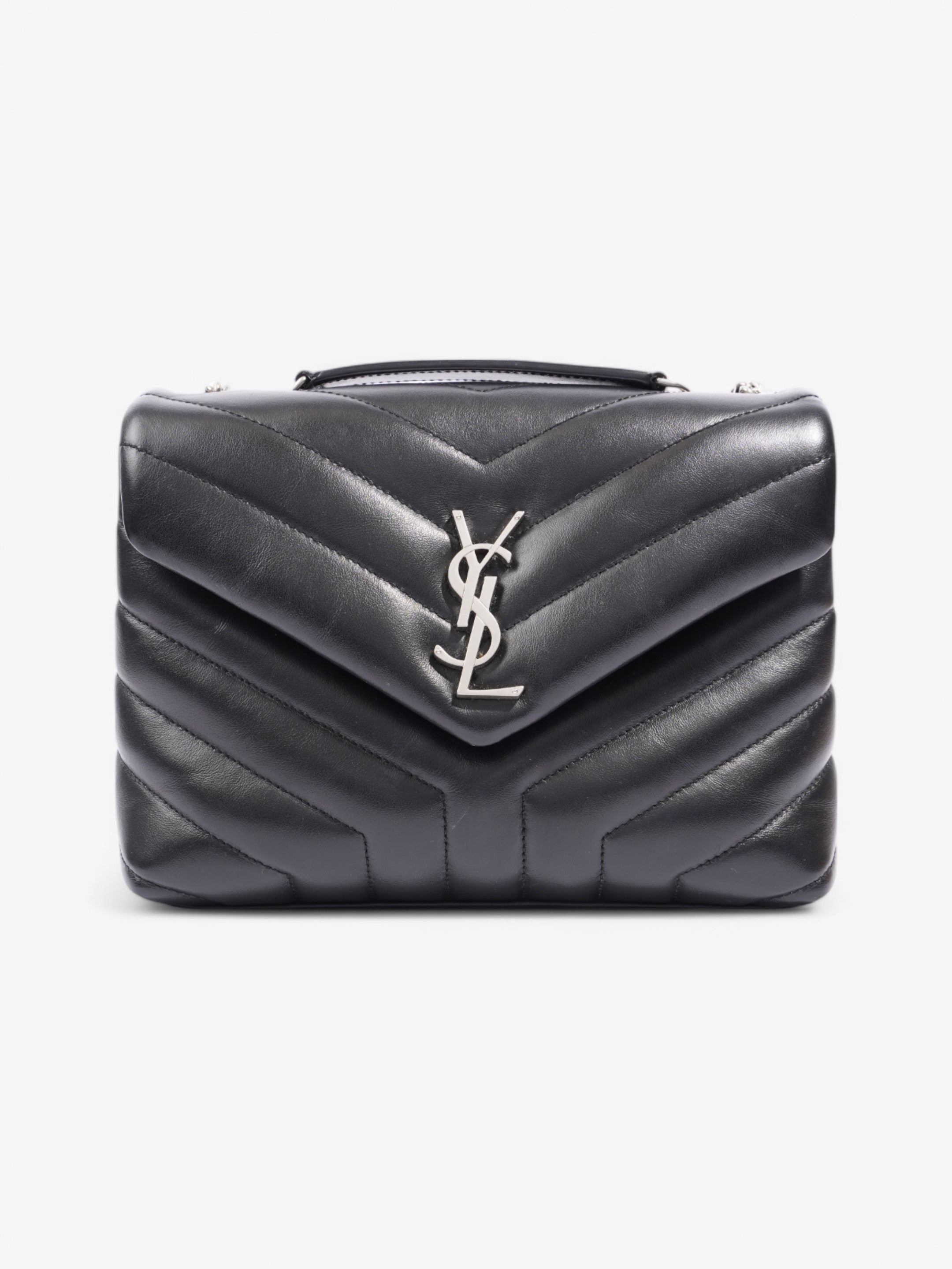 Saint Laurent Lou Lou Black Lambskin Leather Small