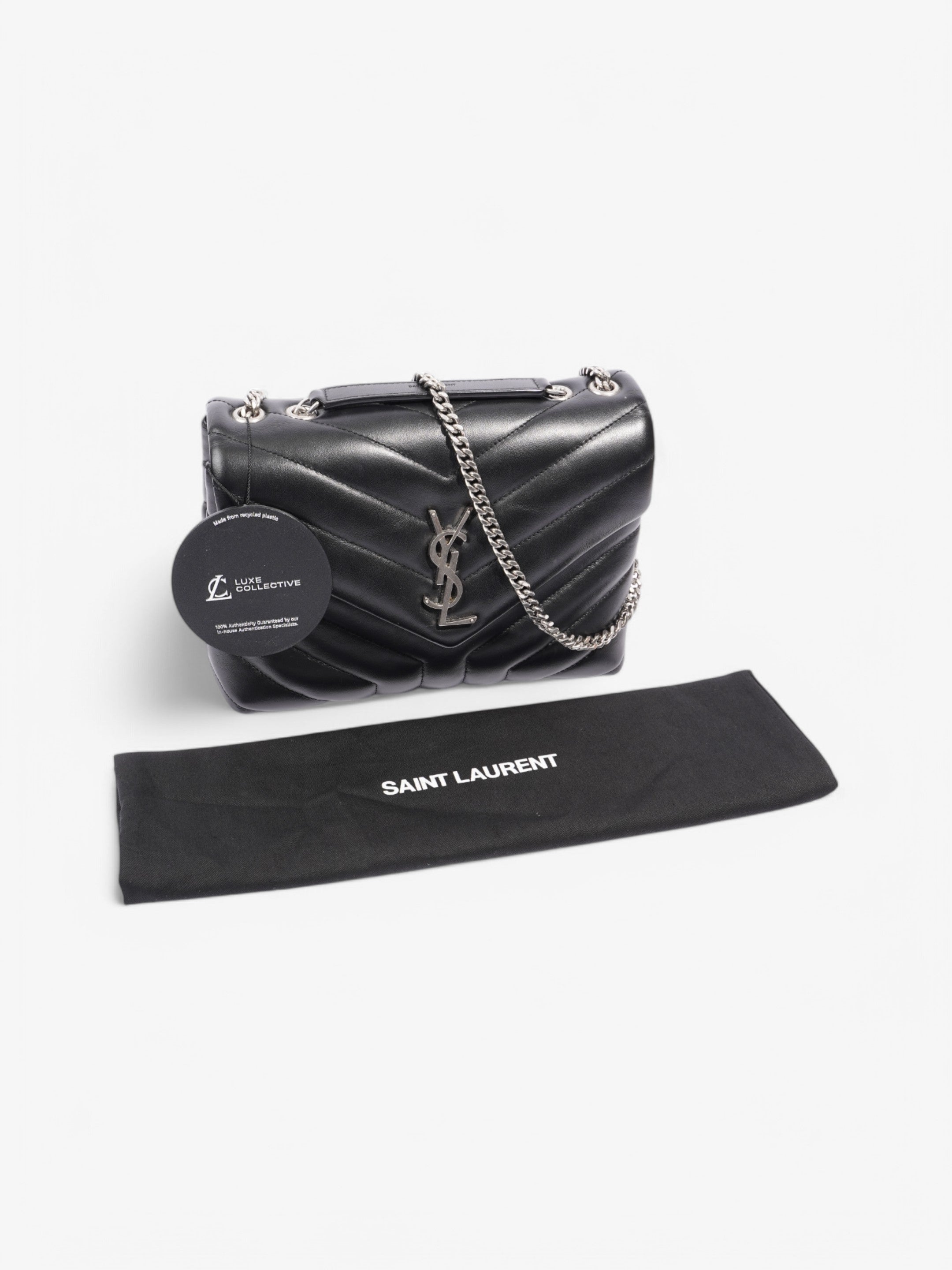Saint Laurent Lou Lou Black Lambskin Leather Small