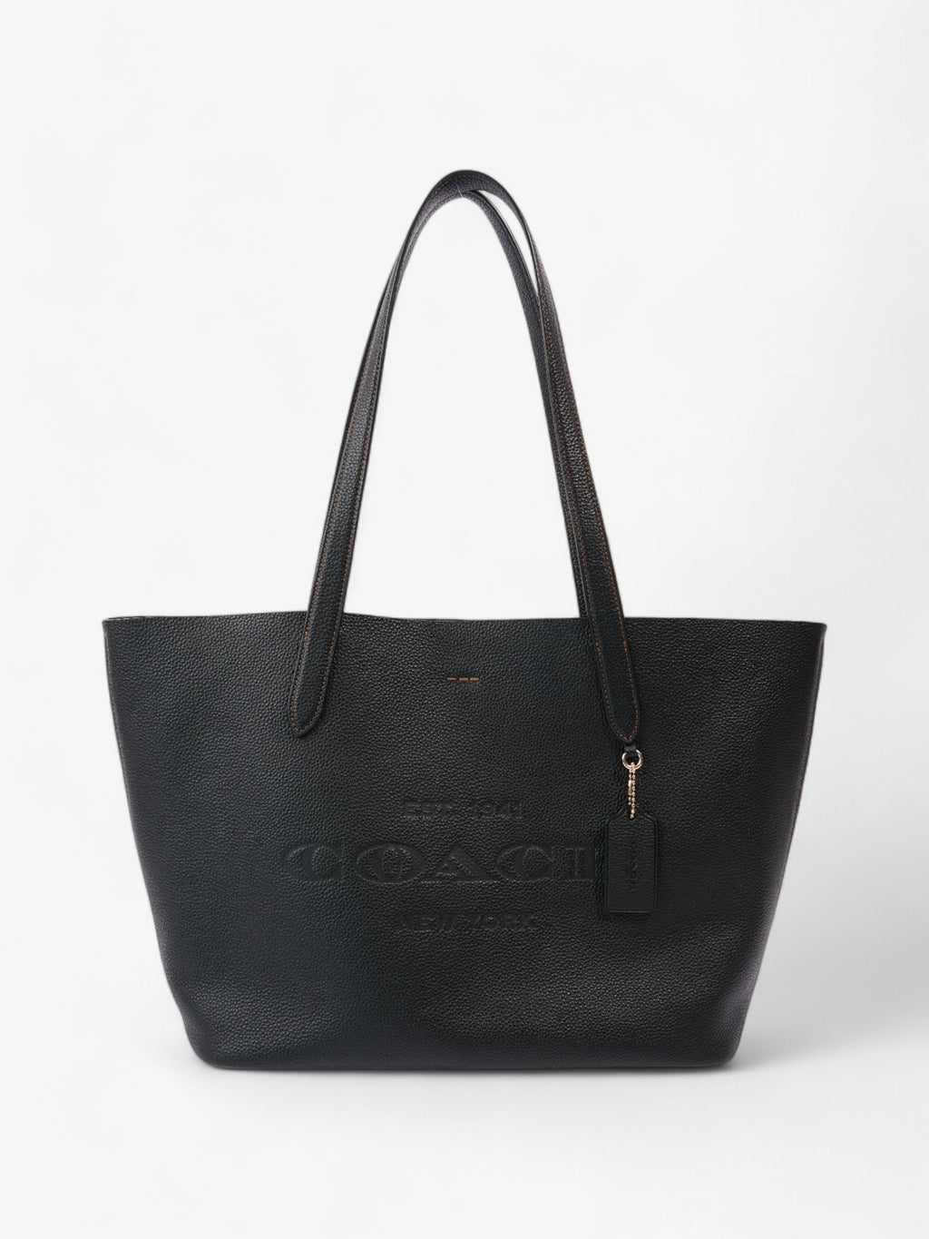 Coach Cameron Tote Black Grained Leather