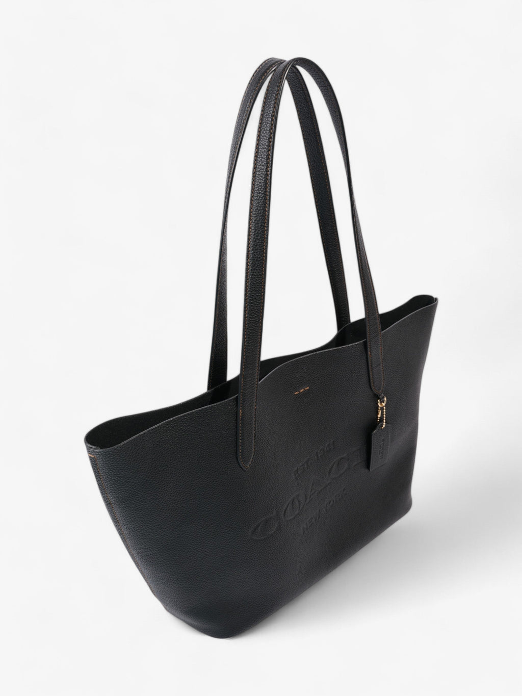 Coach Cameron Tote Black Grained Leather
