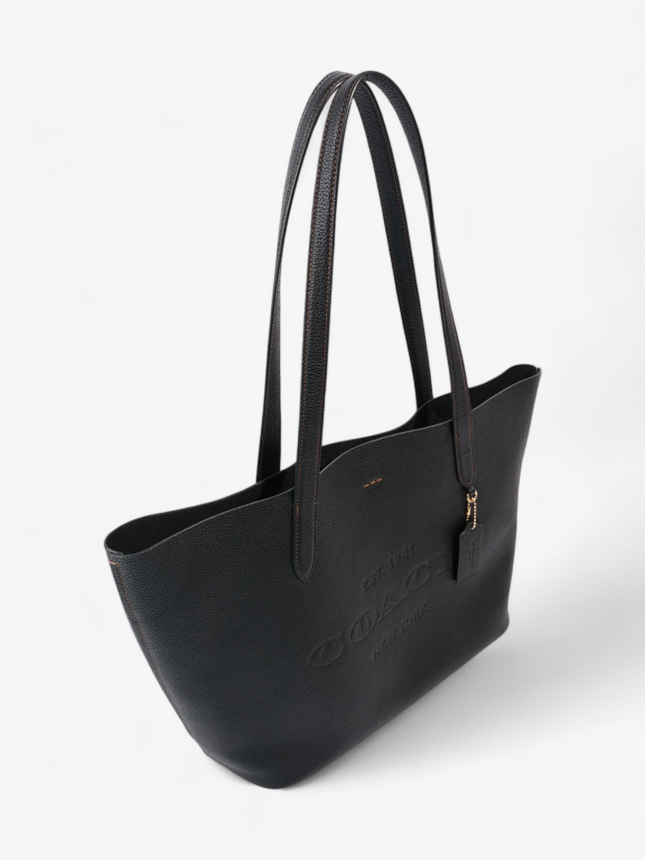 Coach Cameron Tote Black Grained Leather