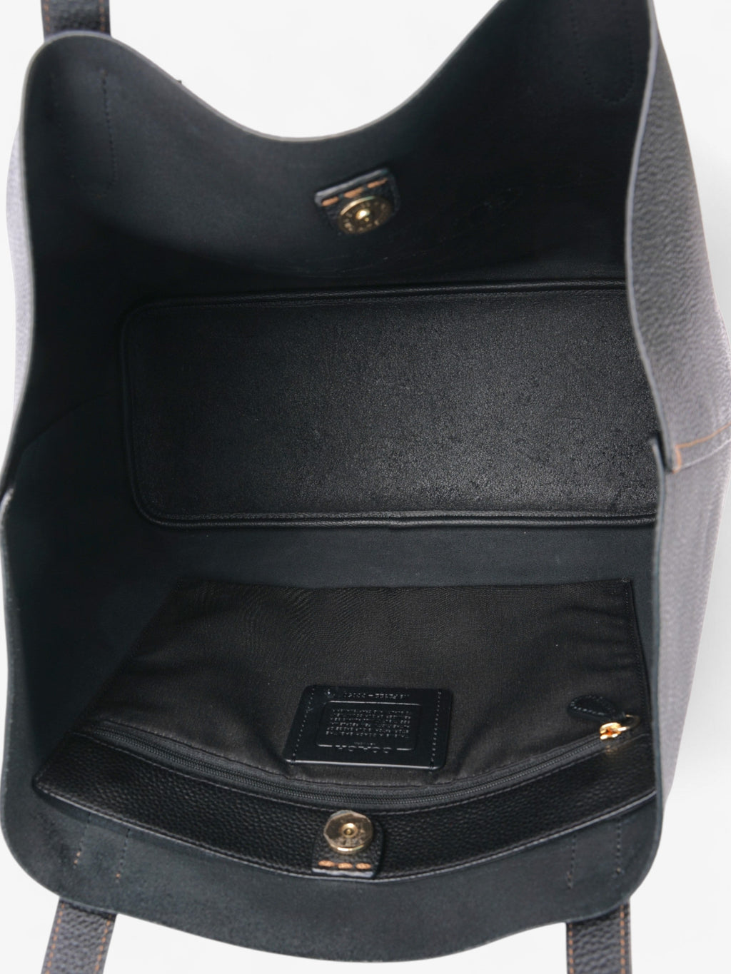 Coach Cameron Tote Black Grained Leather