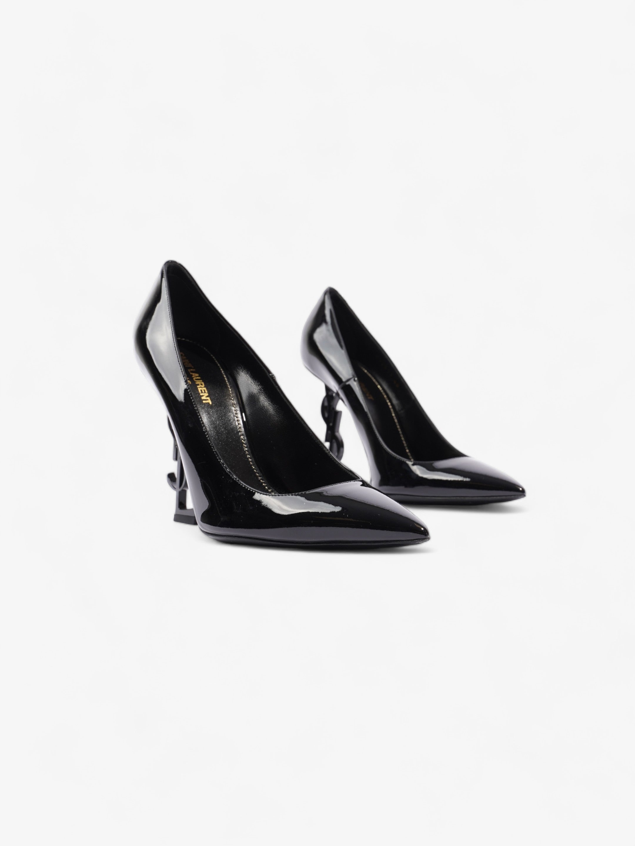 Saint Laurent Opyum Heels 110 Black Patent Leather EU 40 UK 7