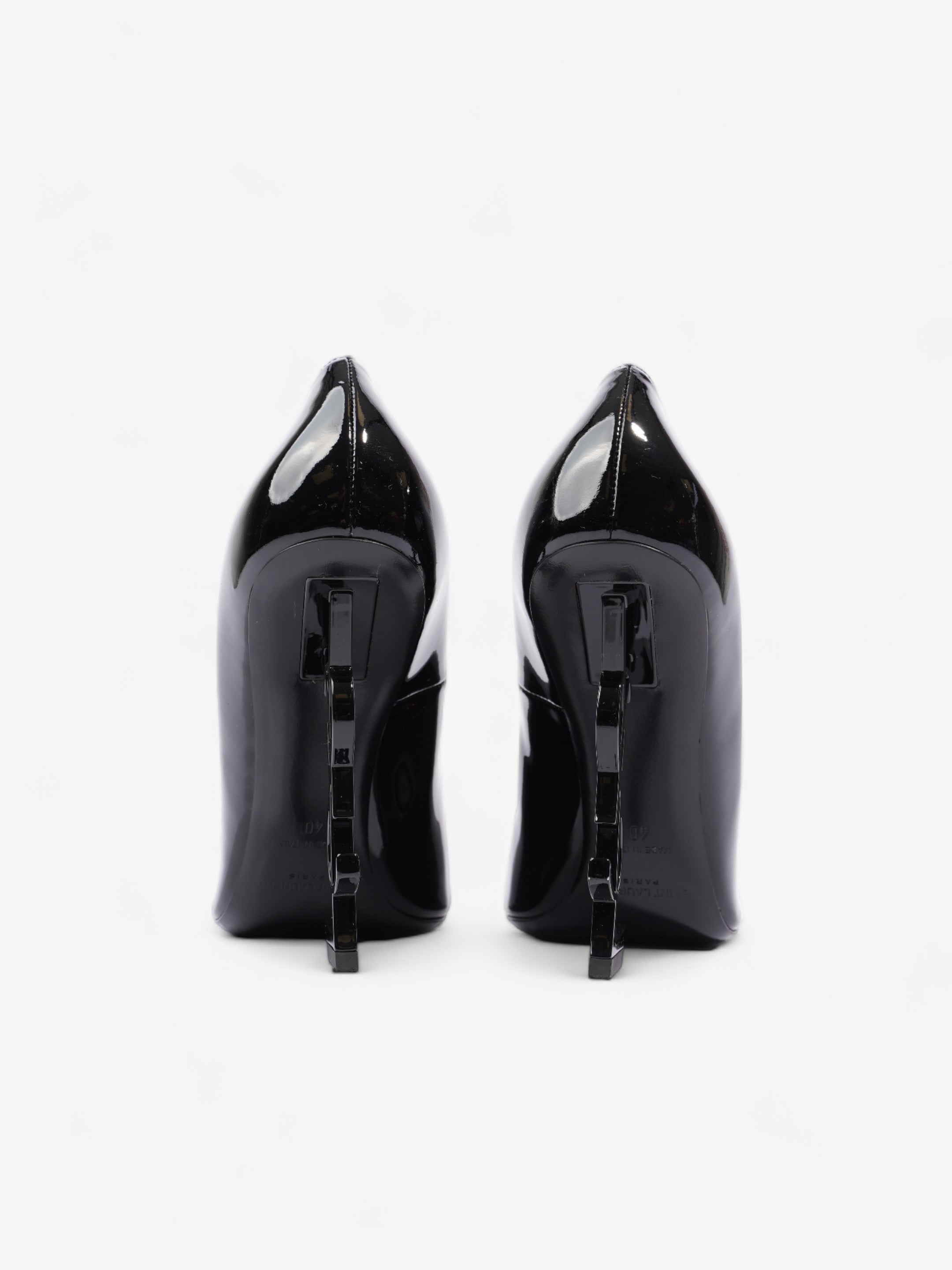 Saint Laurent Opyum Heels 110 Black Patent Leather EU 40 UK 7