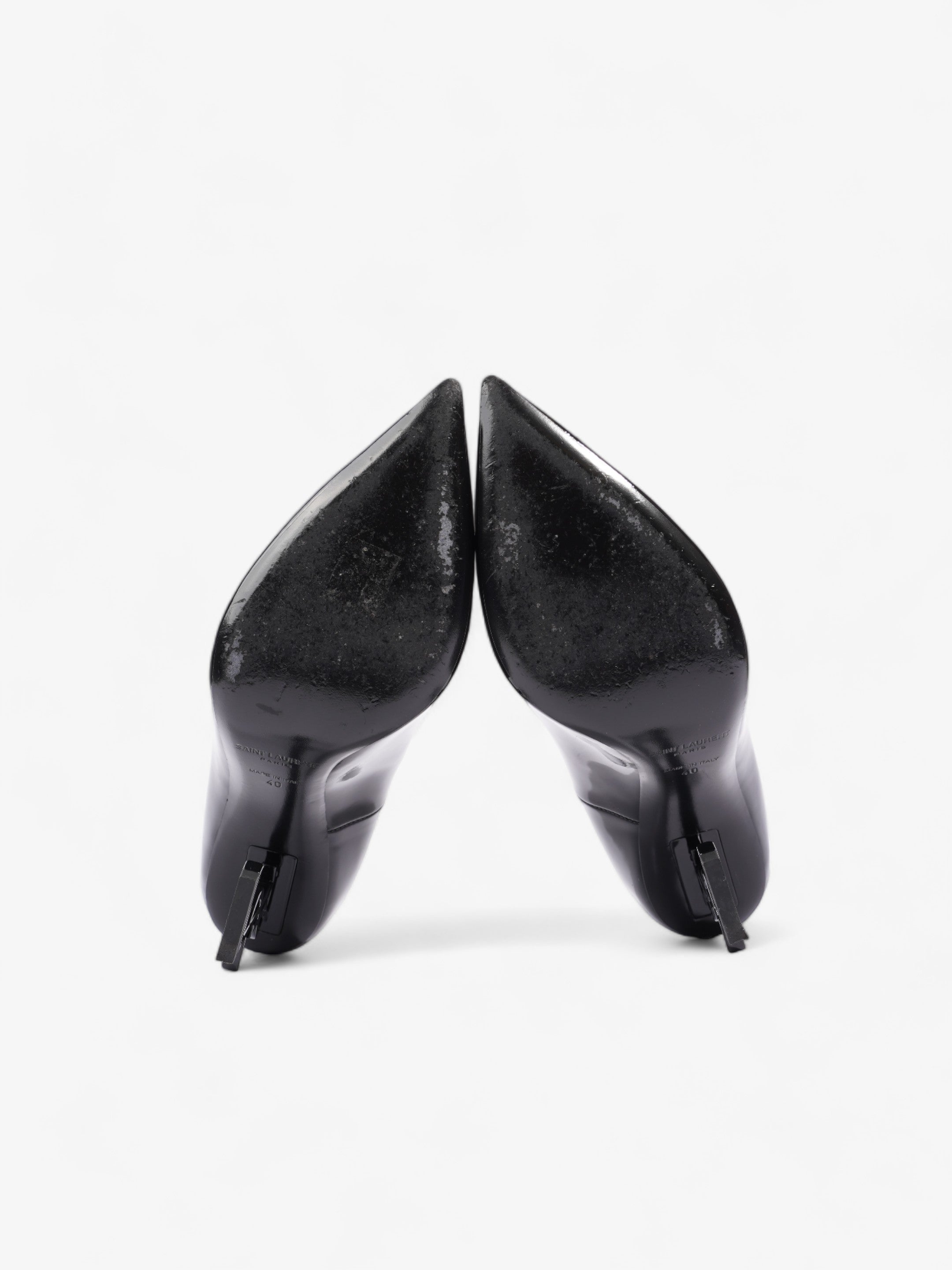 Saint Laurent Opyum Heels 110 Black Patent Leather EU 40 UK 7