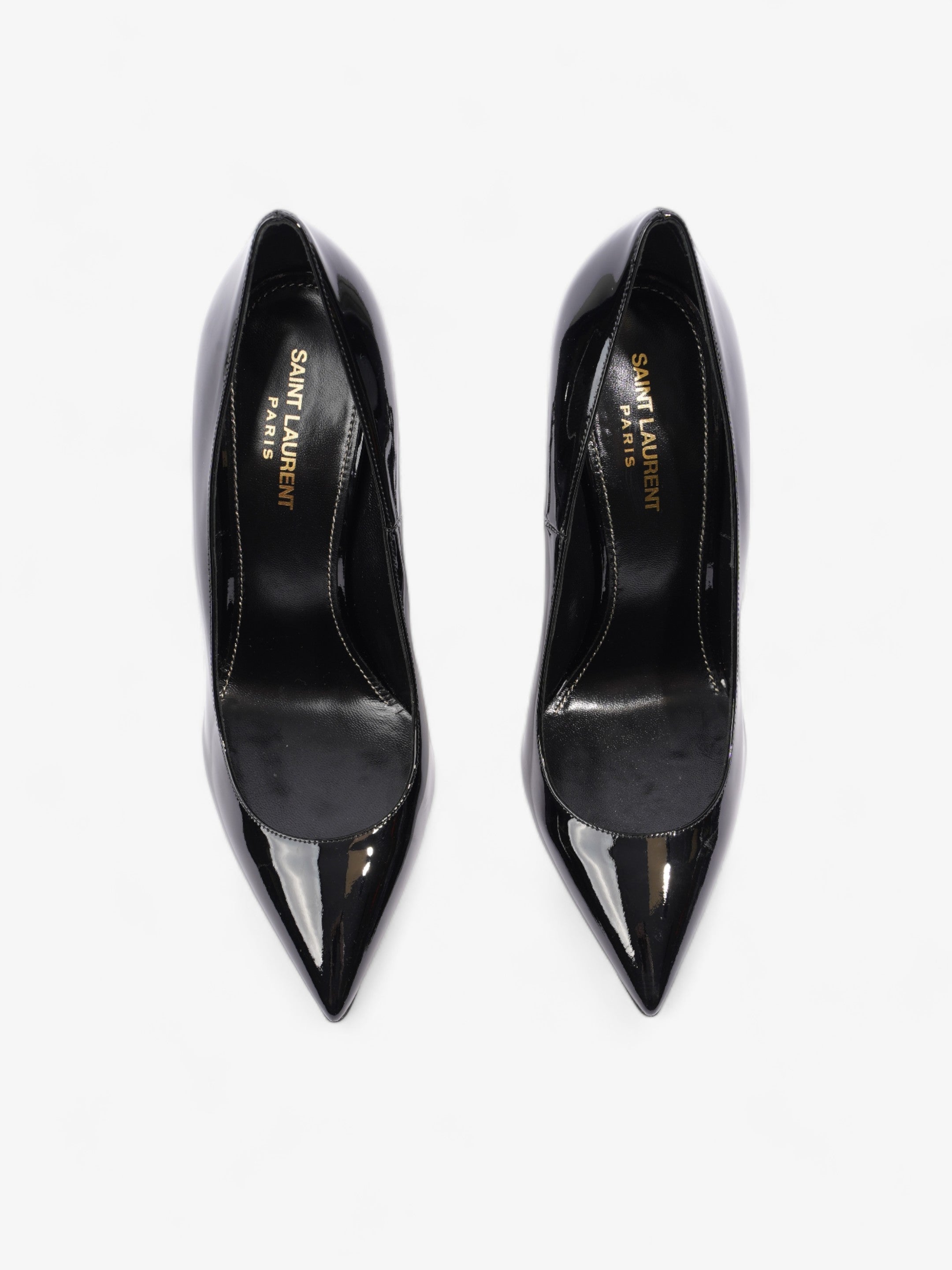 Saint Laurent Opyum Heels 110 Black Patent Leather EU 40 UK 7