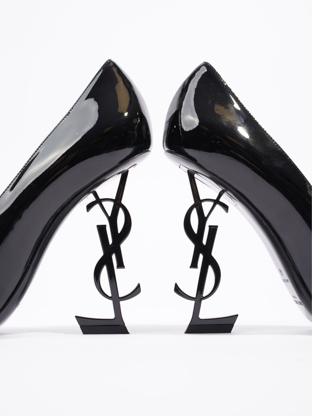 Saint Laurent Opyum Heels 110 Black Patent Leather EU 40 UK 7