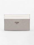 Fendi Shadow Card Holder Grey / Off White Leather