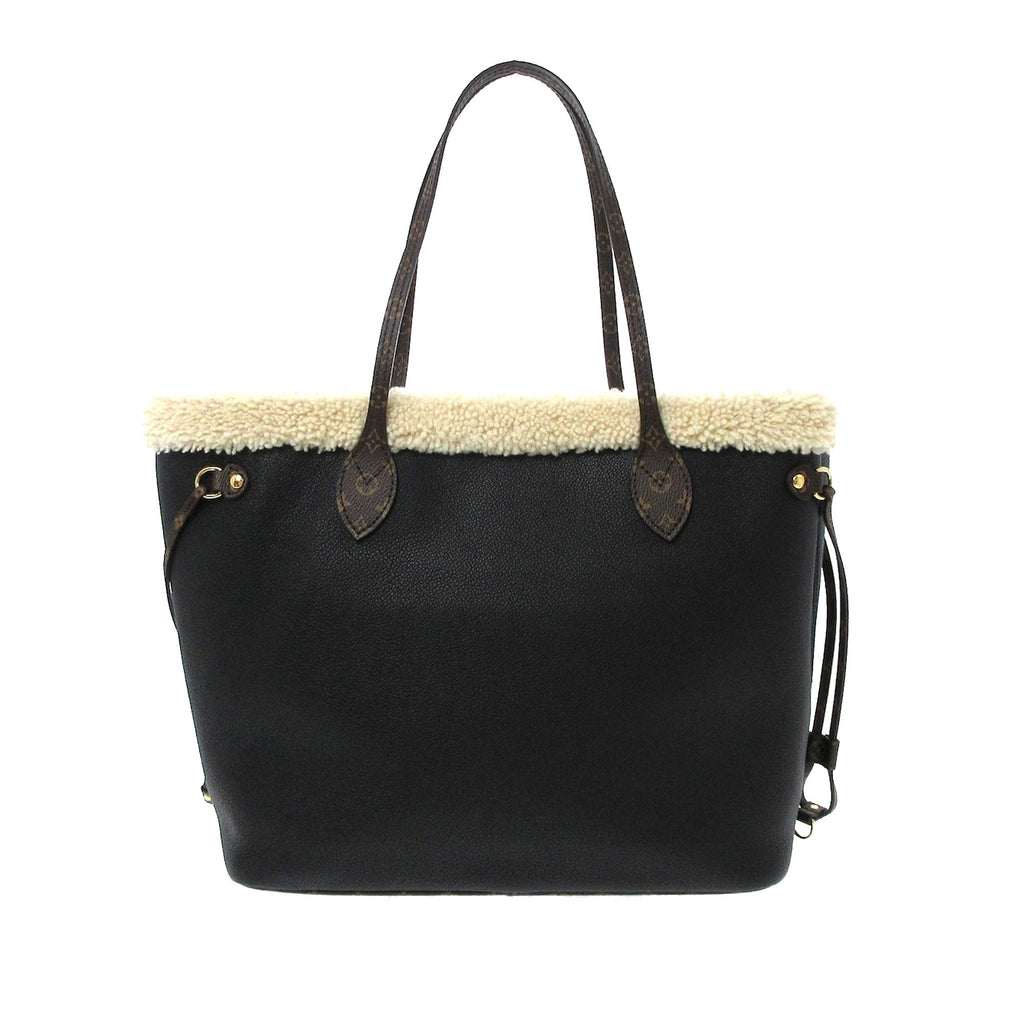 Louis Vuitton Neverfull Teddy MM Black Calfskin Sherling
