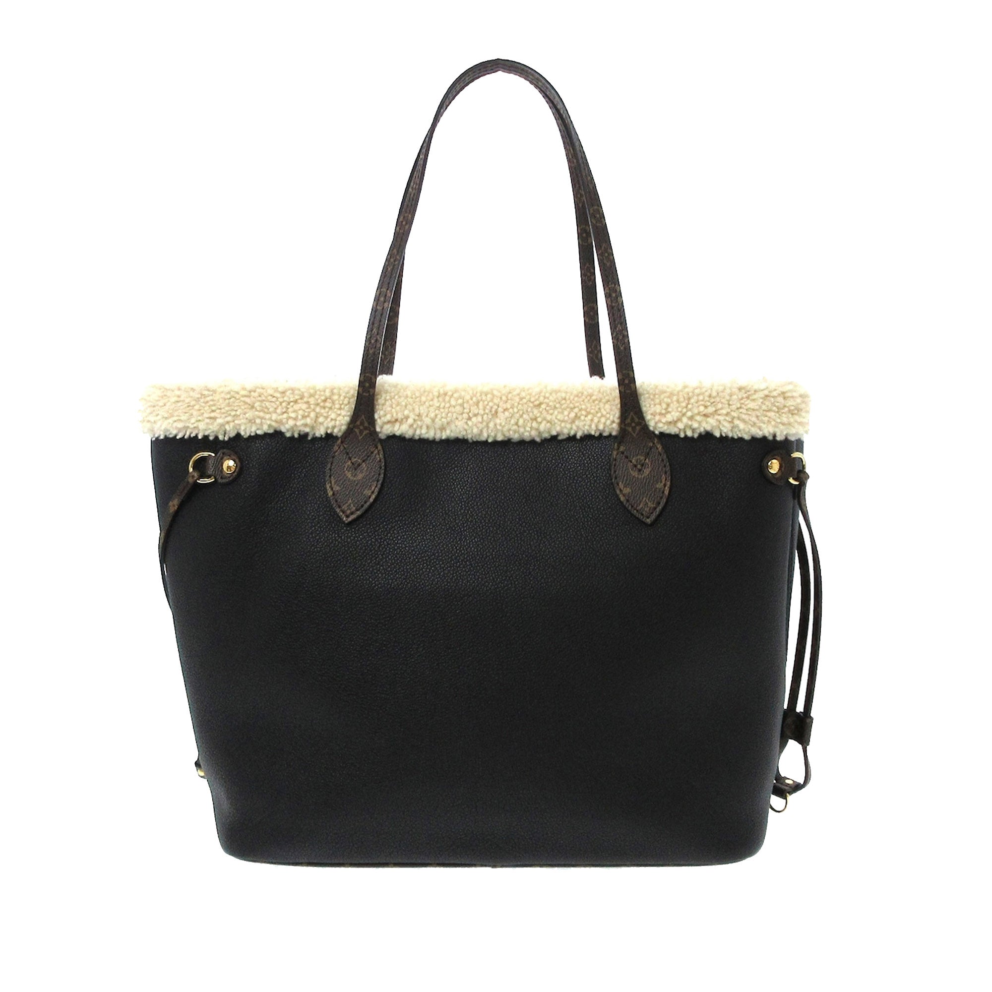 Louis Vuitton Neverfull Teddy MM Black Calfskin Sherling