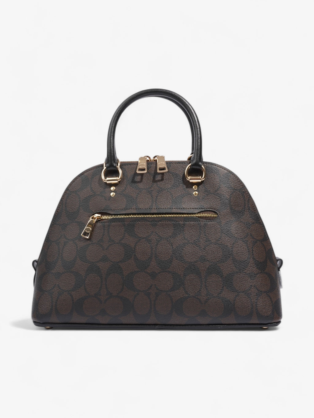 Coach Katy Dome Satchel Brown / Black Canvas