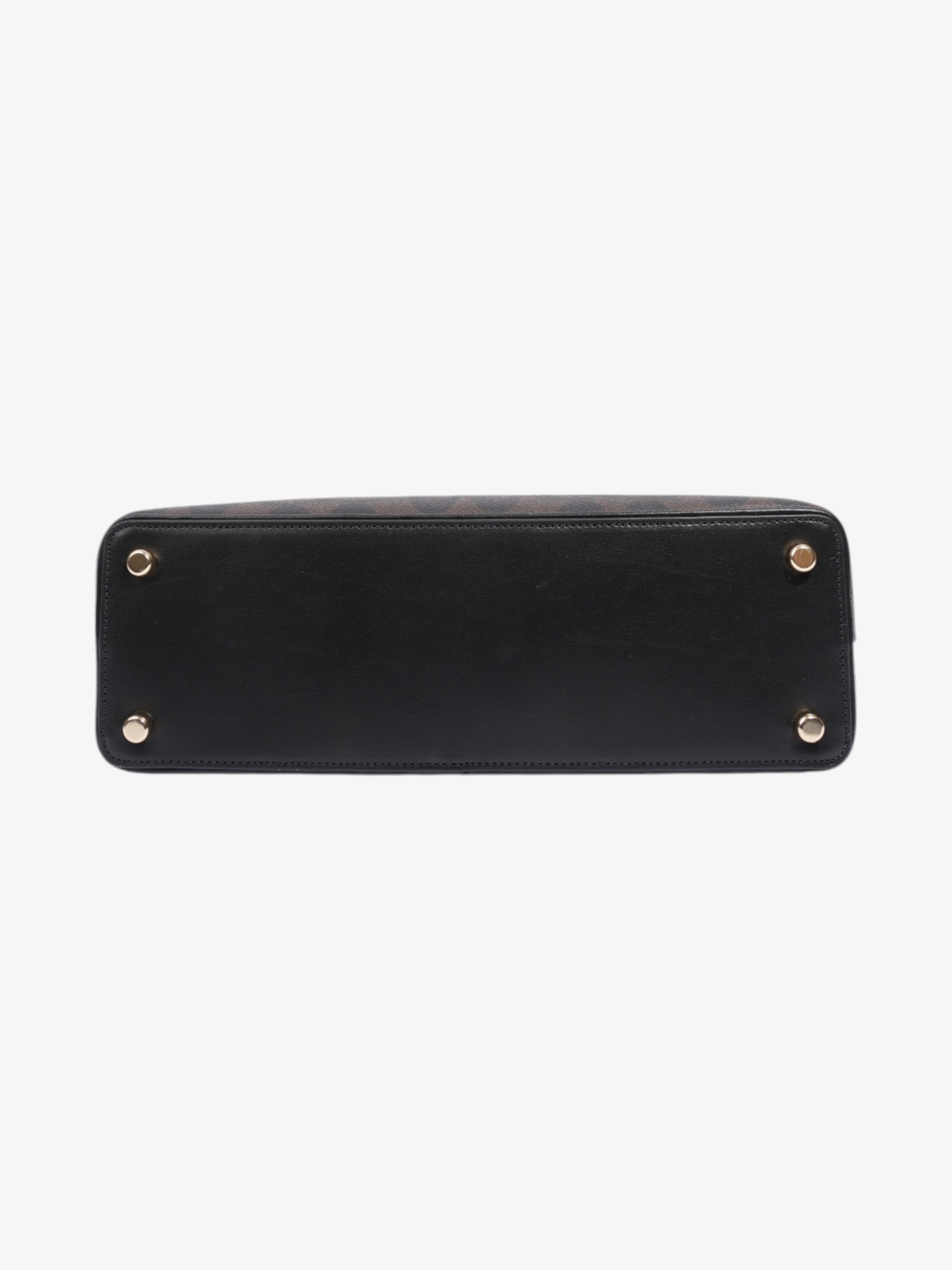 Coach Katy Dome Satchel Brown / Black Canvas