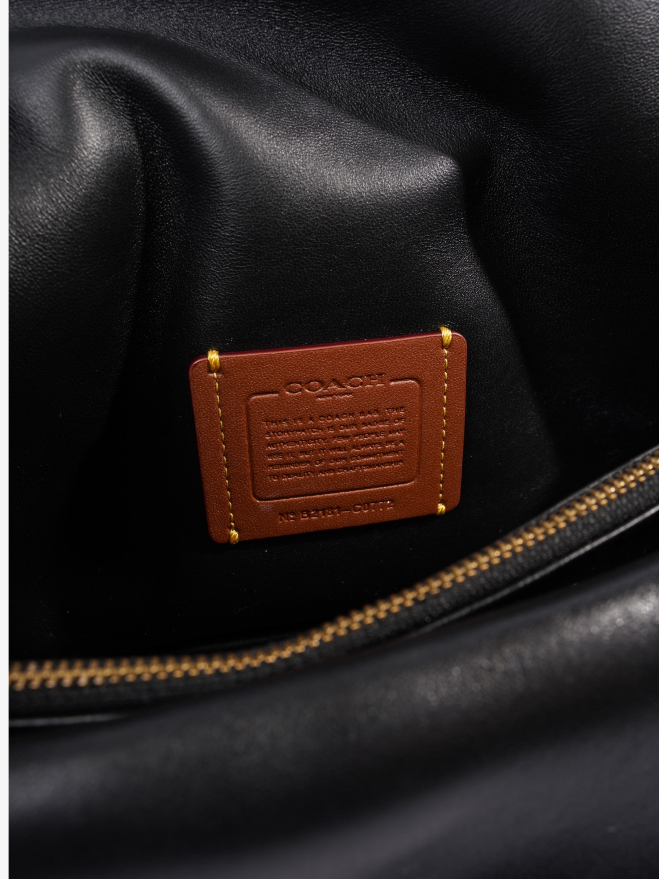 Coach Pillow Tabby Black Nappa Leather 26