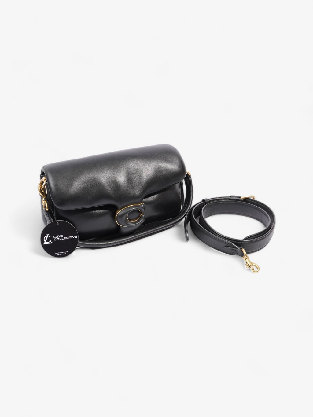 Coach Pillow Tabby Black Nappa Leather 26