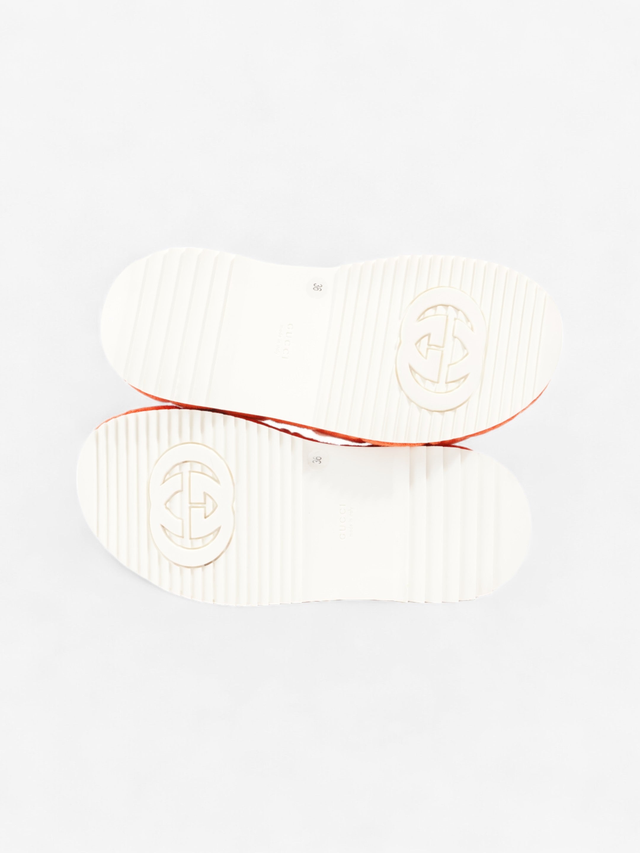 Gucci GG Platform Sandals Orange Cloth EU 36 UK 3