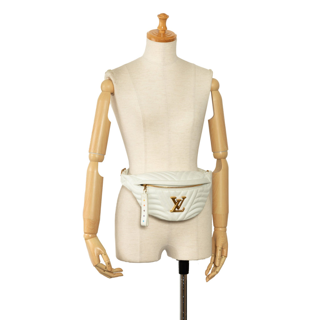 White Louis Vuitton New Wave Bumbag Belt Bag