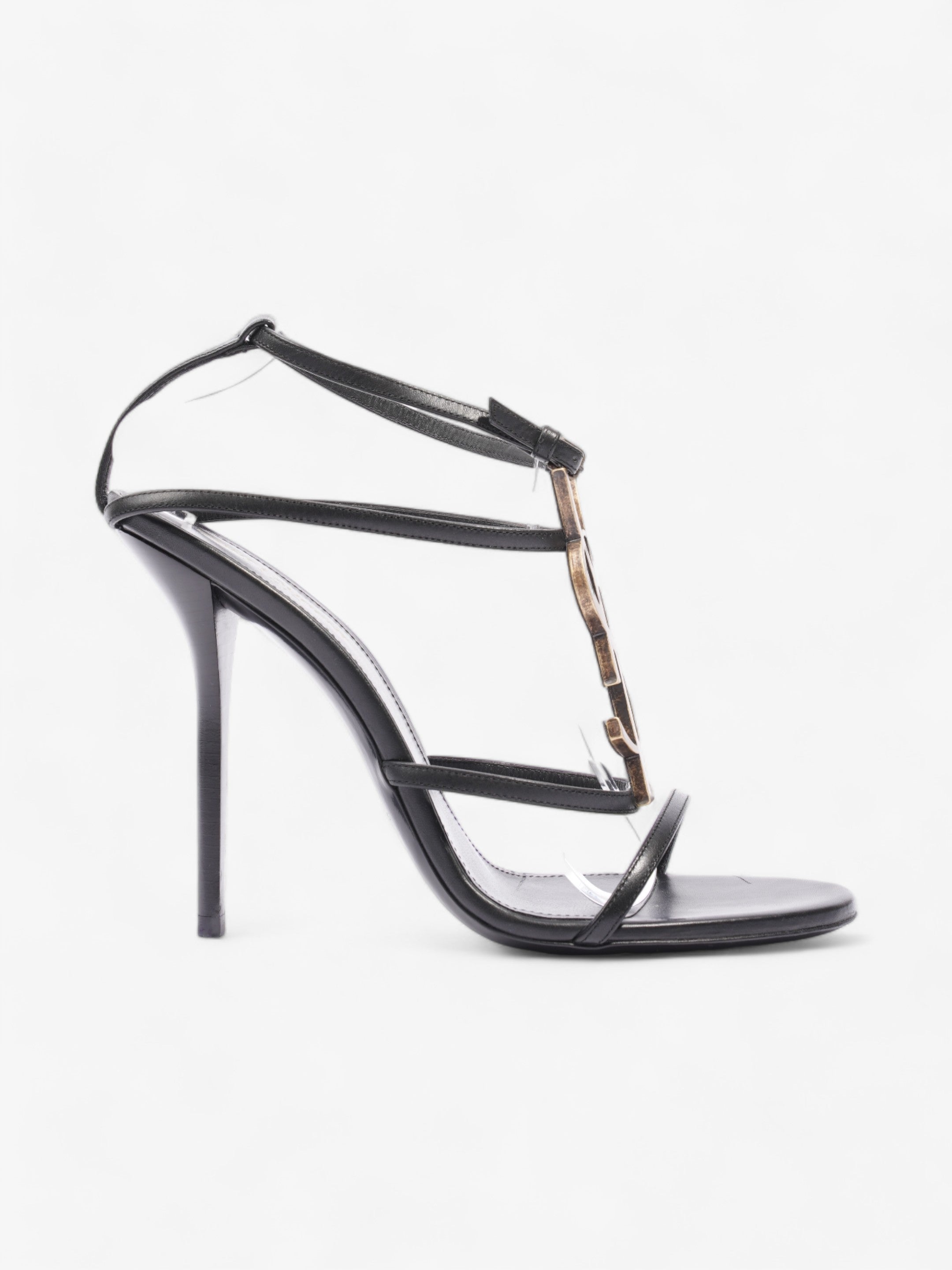 Saint Laurent Cassandra 110 120mm Black Leather EU 40.5 UK 7.5