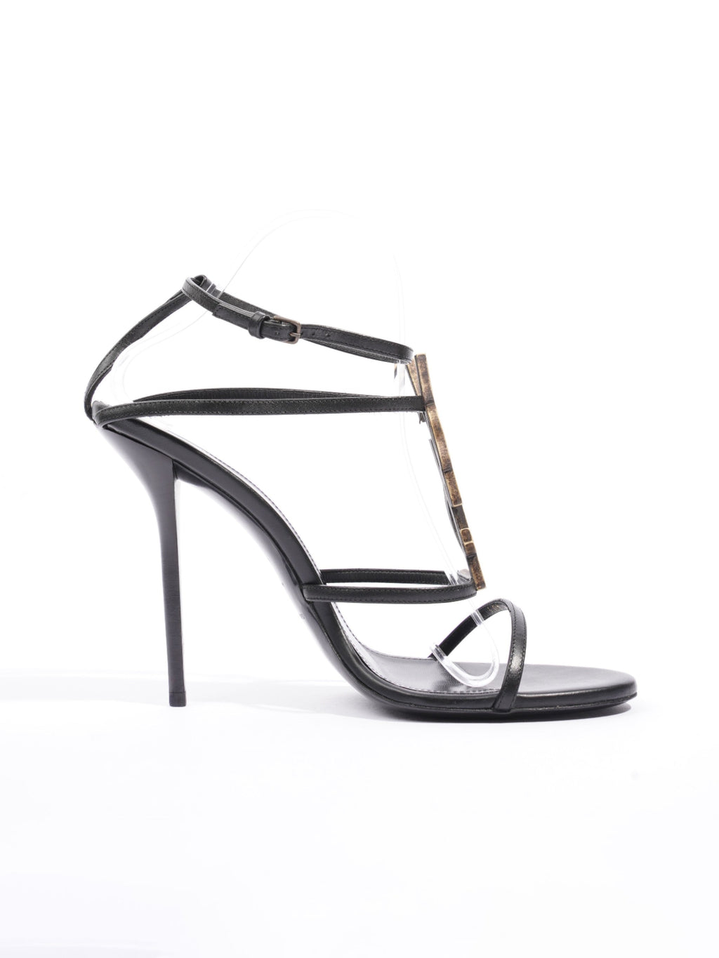 Saint Laurent Cassandra 110 120mm Black Leather EU 40.5 UK 7.5