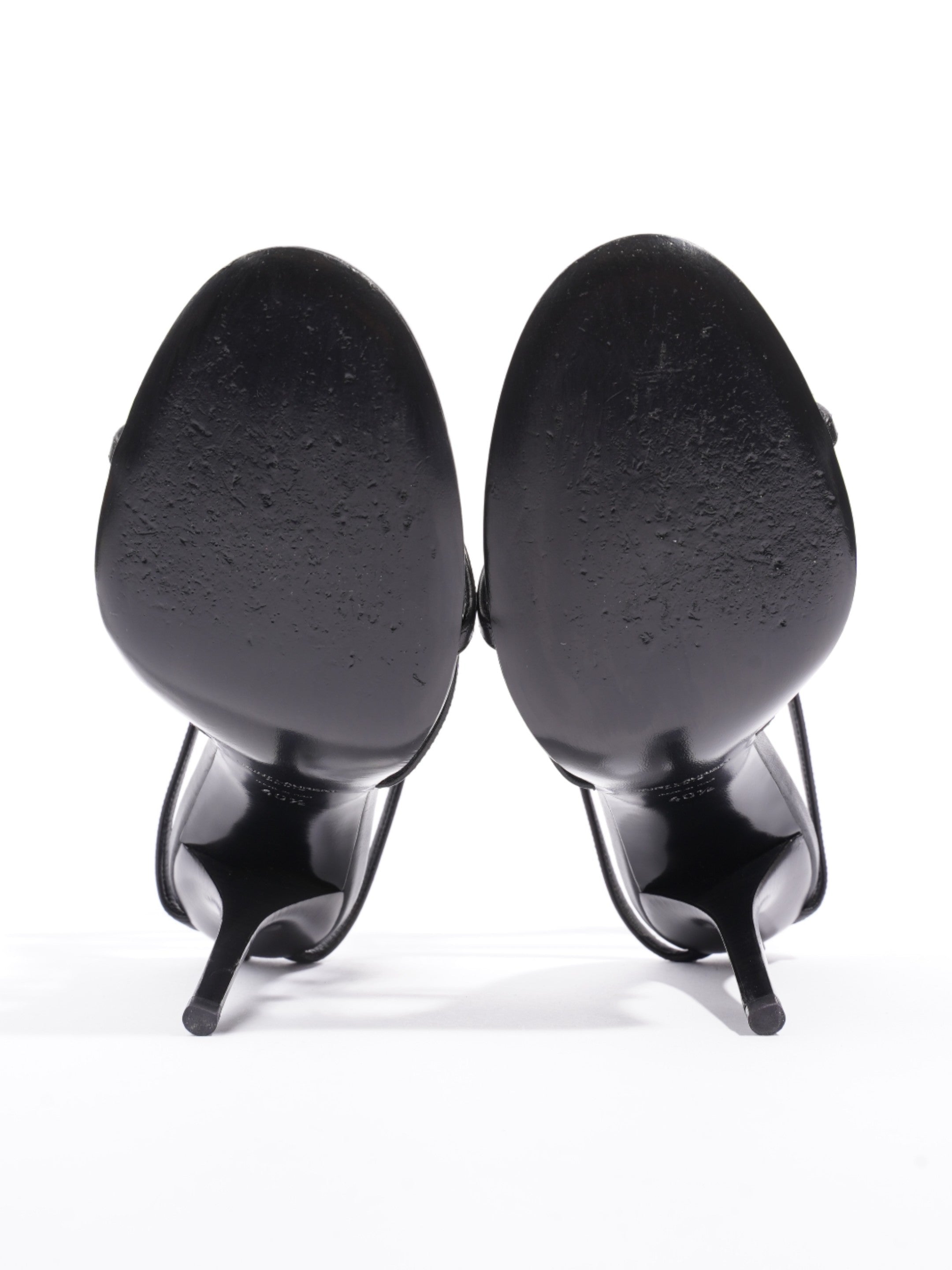 Saint Laurent Cassandra 110 120mm Black Leather EU 40.5 UK 7.5