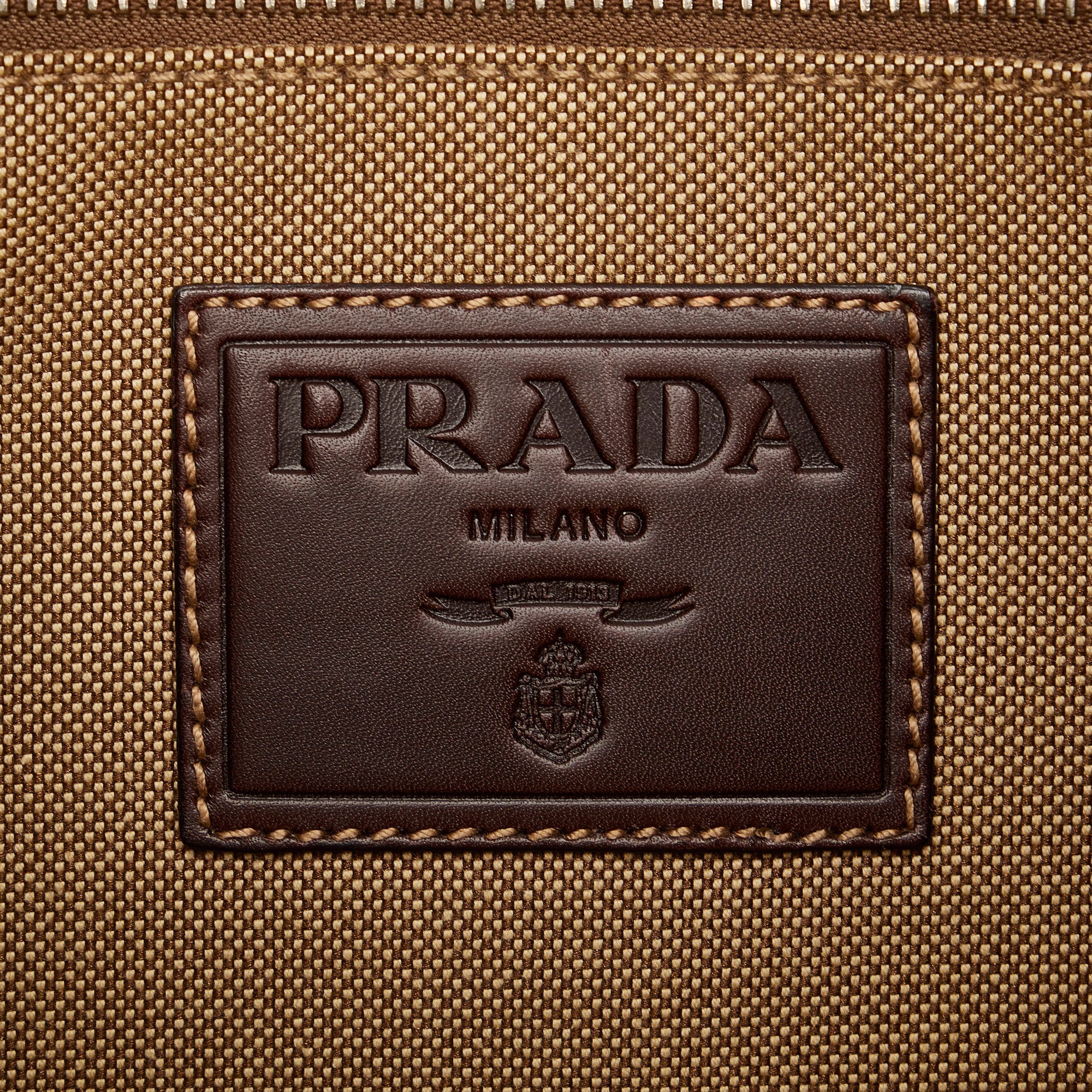 Taupe Prada Canapa Logo Tote Bag