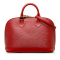 Red Louis Vuitton Epi Alma PM Handbag