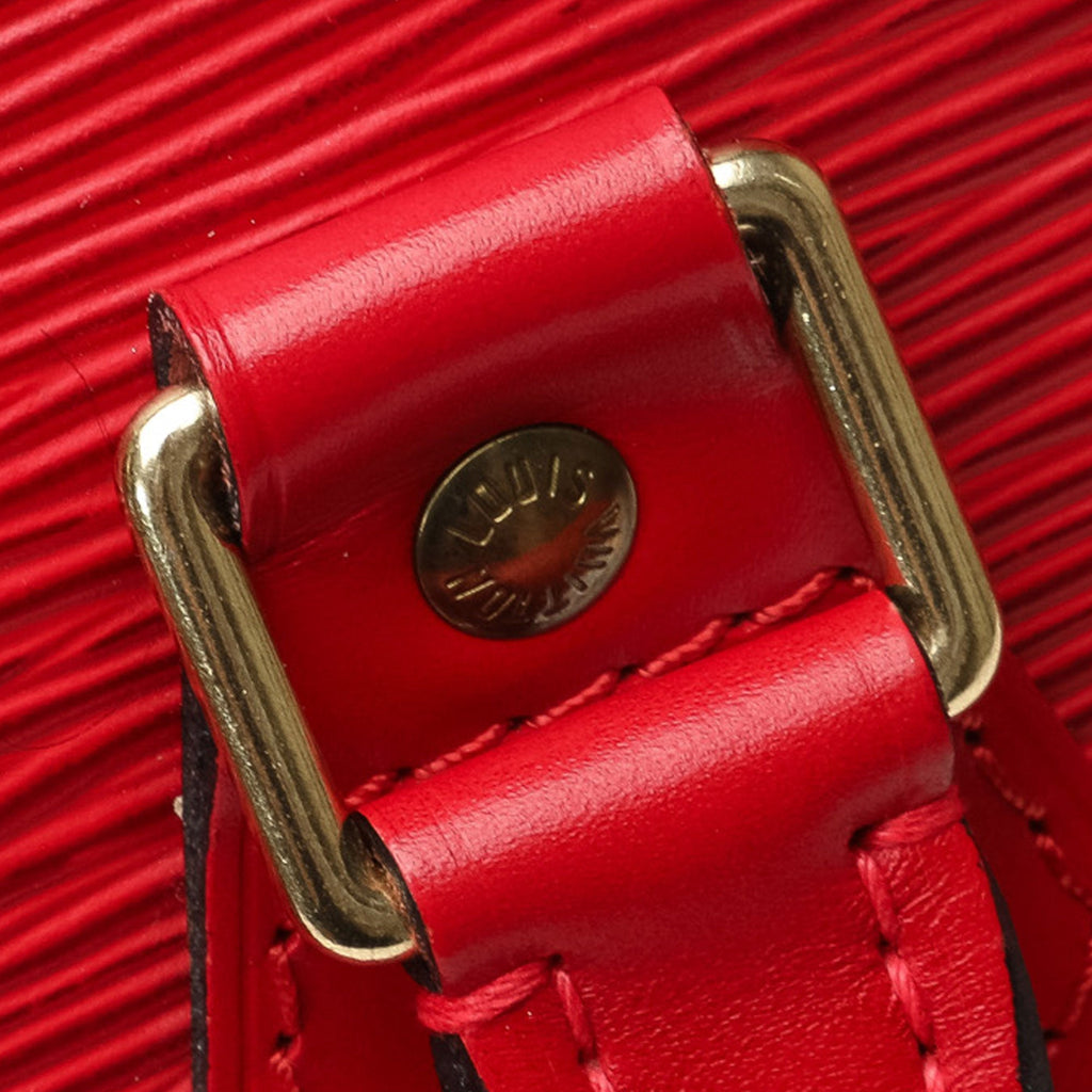 Red Louis Vuitton Epi Alma PM Handbag