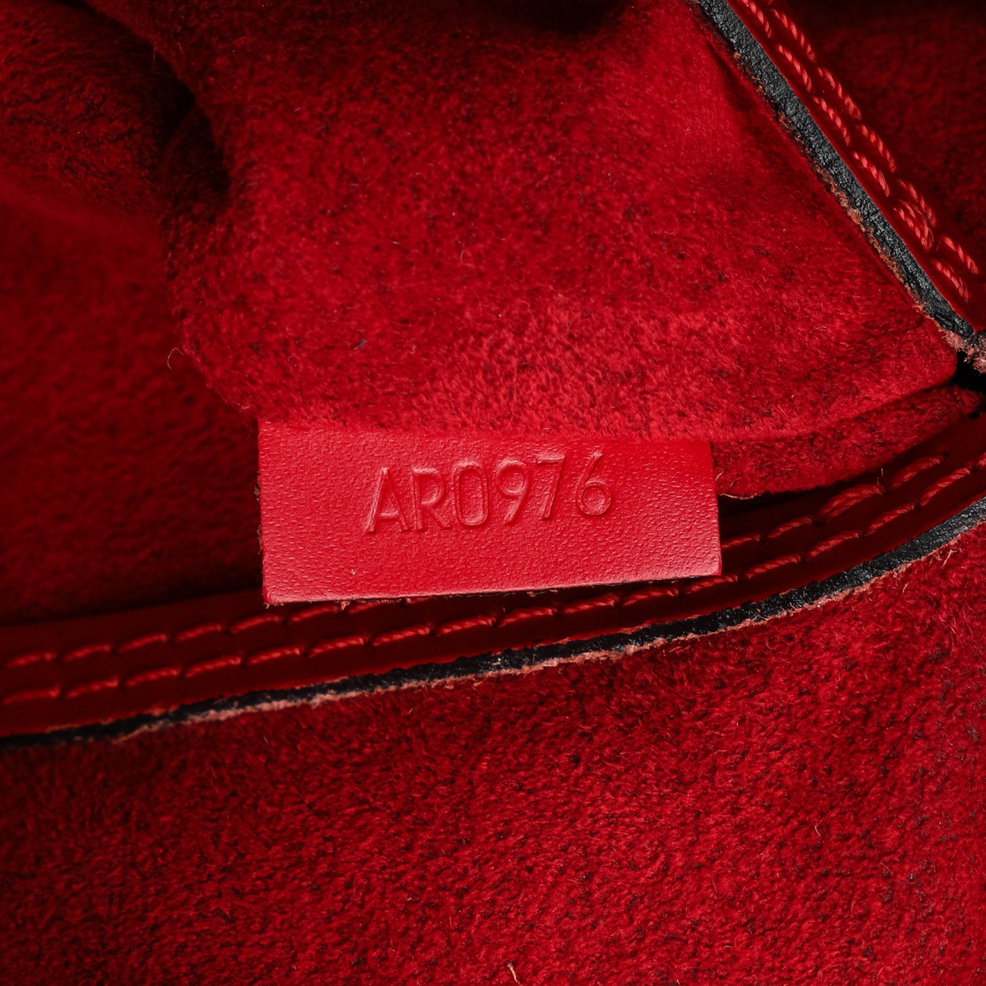 Red Louis Vuitton Epi Alma PM Handbag