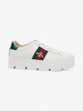 Gucci Ace Platform Sneakers White  / Green / Red Leather EU 35.5 UK 2.5