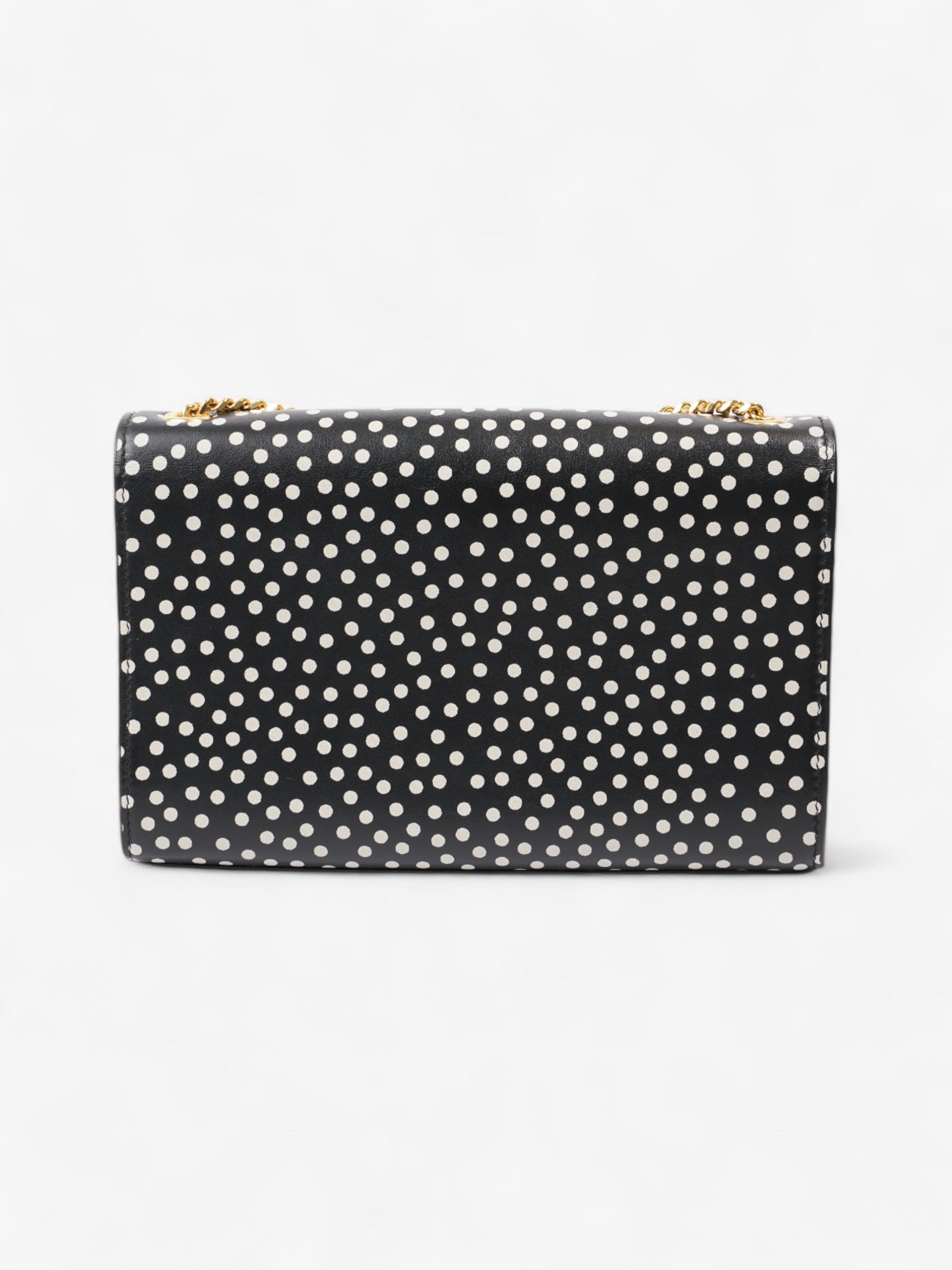 Saint Laurent Kate Black / White Leather Medium