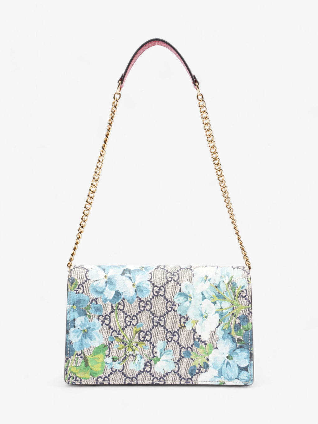 Gucci Blooms Chain Wallet GG Supreme / Blue Coated Canvas
