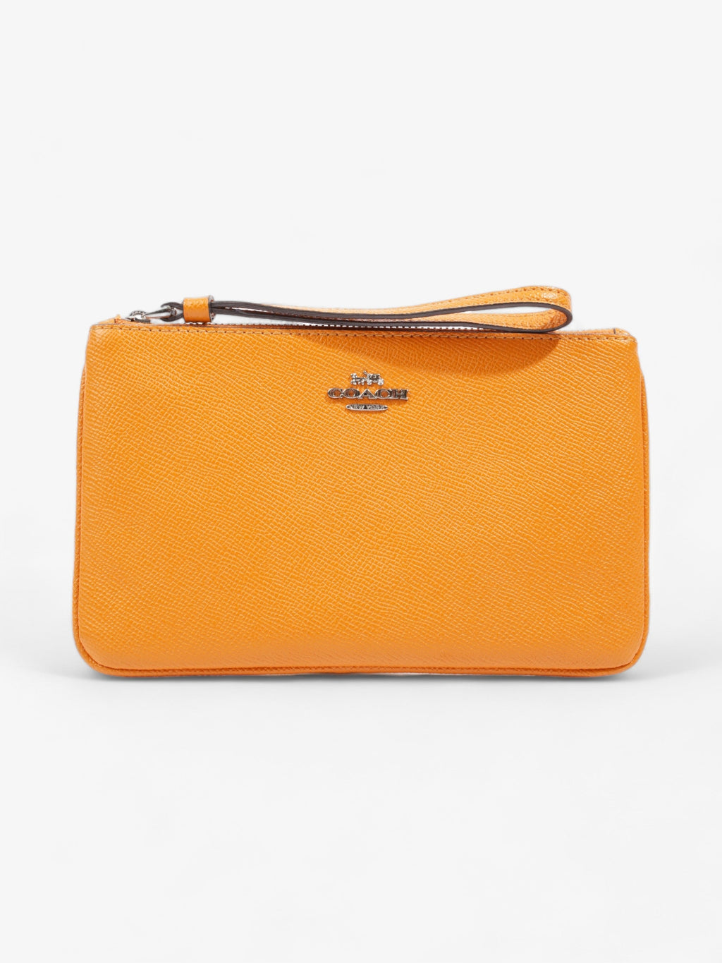 Coach Zip Wristlet Mustard Leather