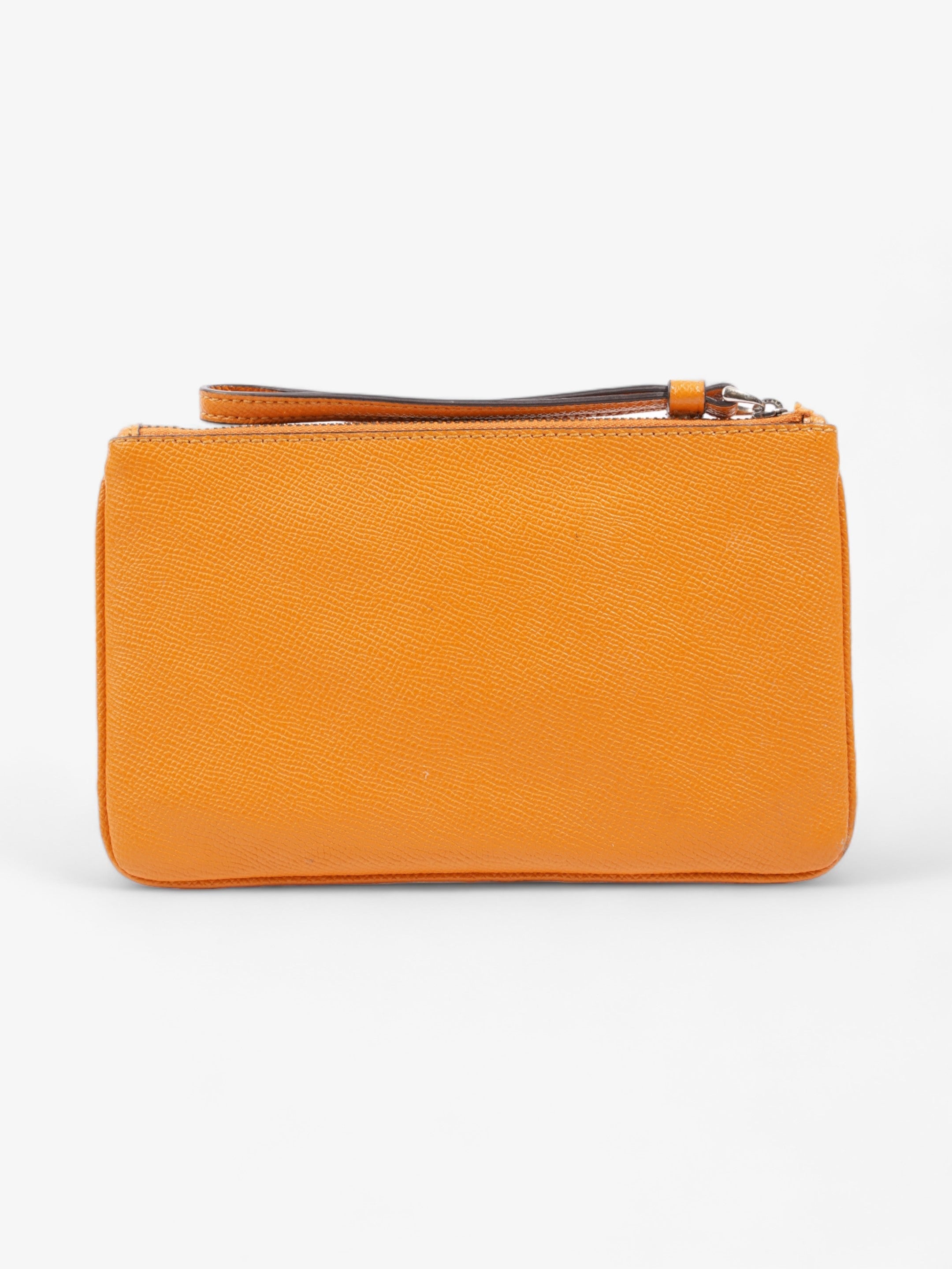 Coach Zip Wristlet Mustard Leather