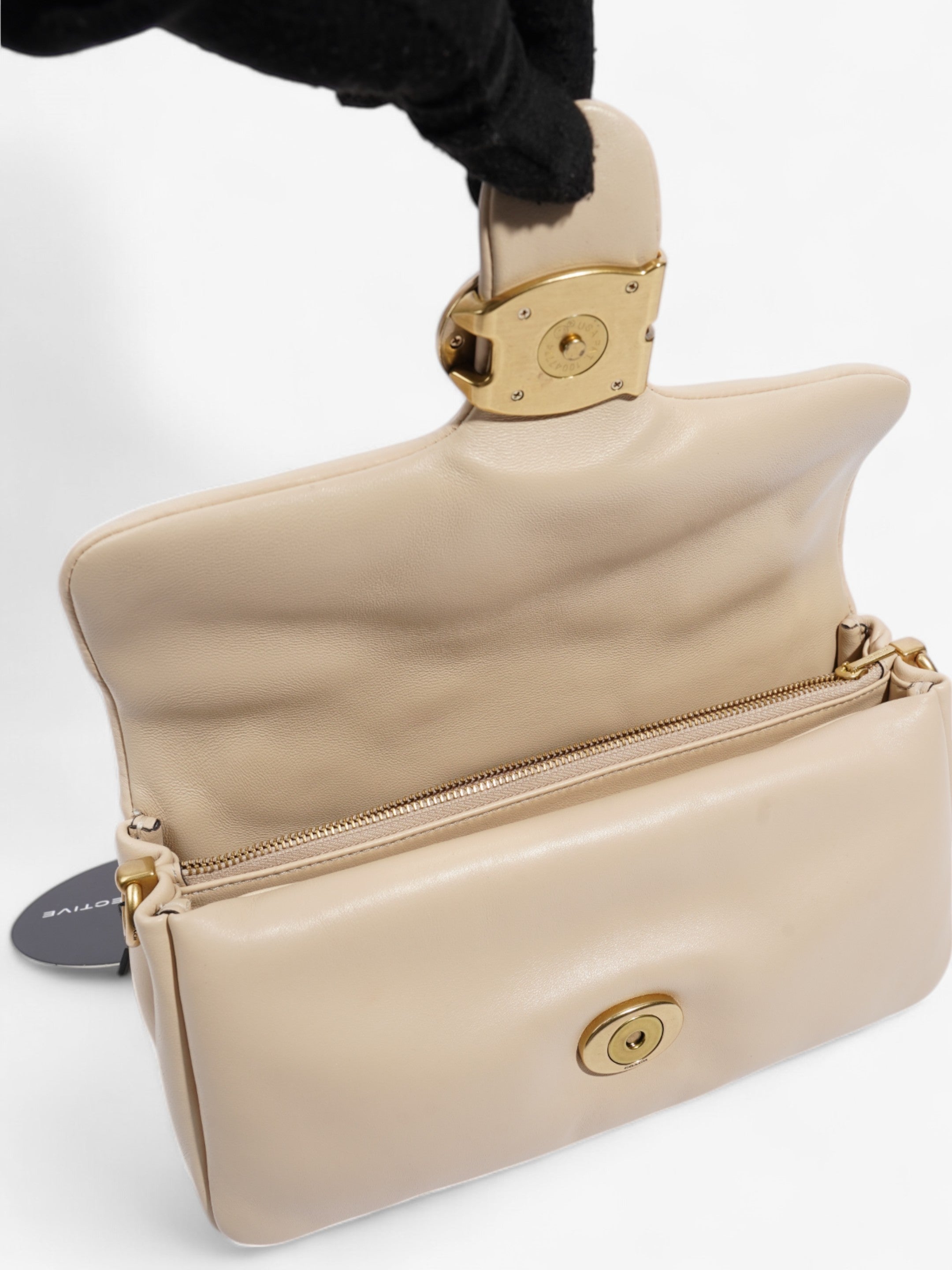 Coach Pillow Tabby Cream Nappa Leather 26