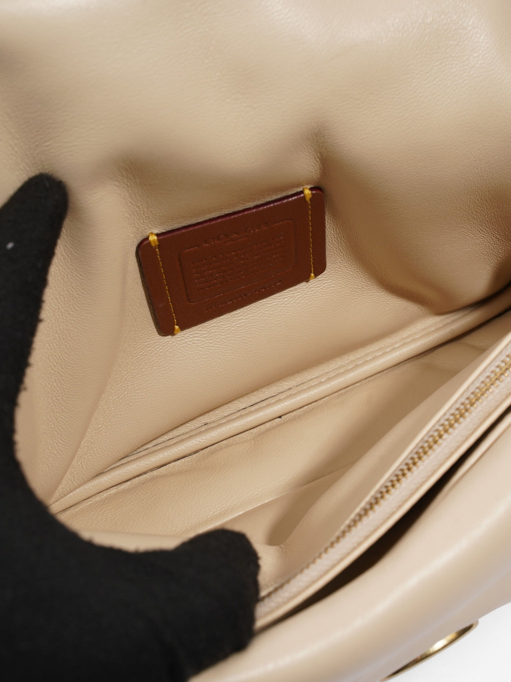 Coach Pillow Tabby Cream Nappa Leather 26