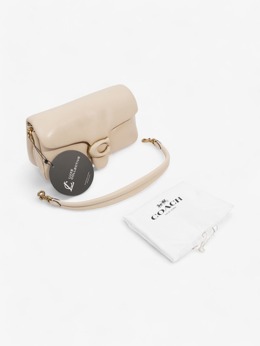 Coach Pillow Tabby Cream Nappa Leather 26