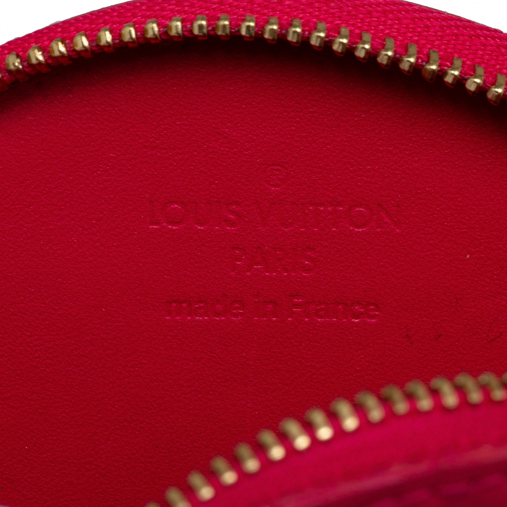 Pink Louis Vuitton Monogram Vernis Roses Coin Pouch