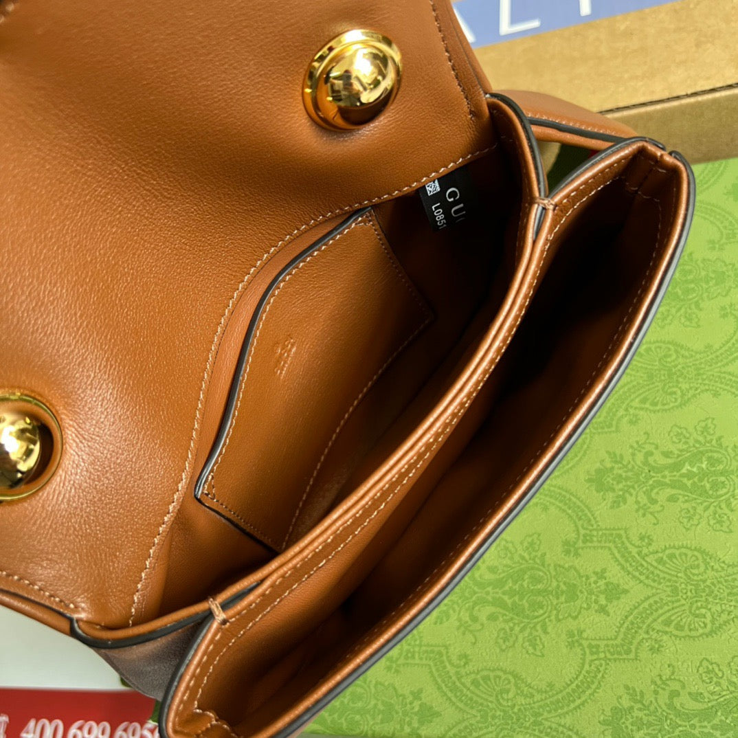 gg Blondie Mini Bag Red For Women, Women’s Bags 8.7in/22cm gg‎ ‎698643 UXXAG 2671