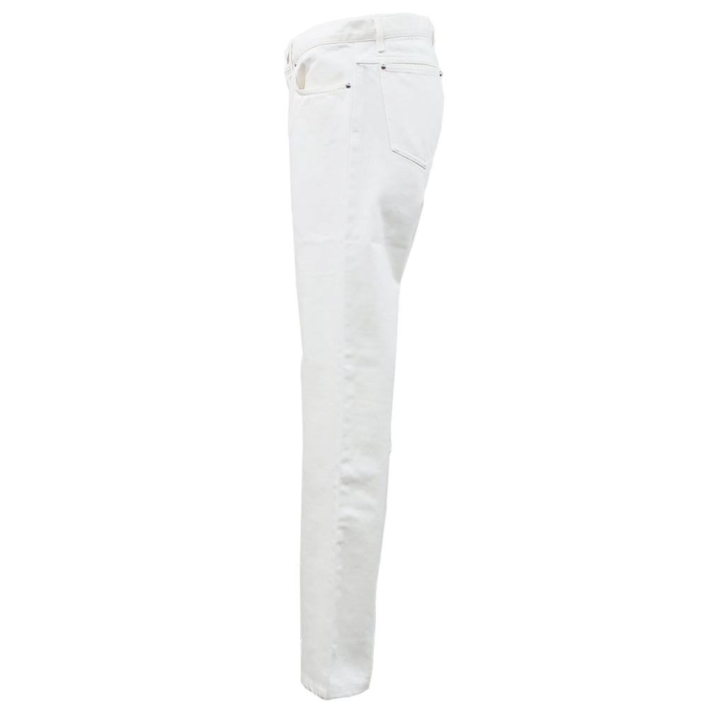 Louis Vuitton Gaston Denim Pants Cotton 100% 38 H3DP05BRZ White French Apparel Clothes Women's Clothes