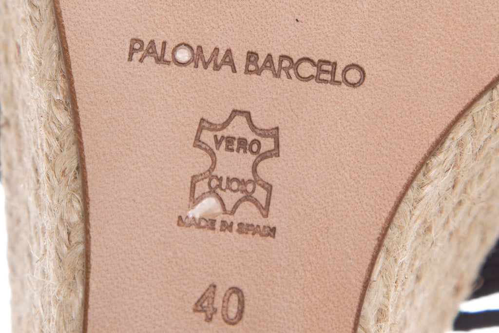 Paloma BarcelÃƒÆ’Ã‚Â³ Black Espadrille SZ 40