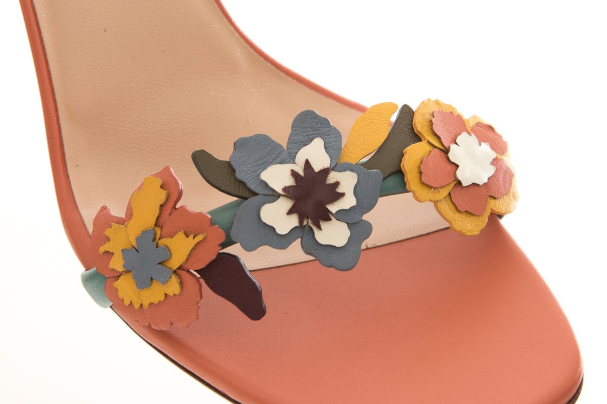 Valentino Multicolor Pink Sandal Heels SZ 39.5
