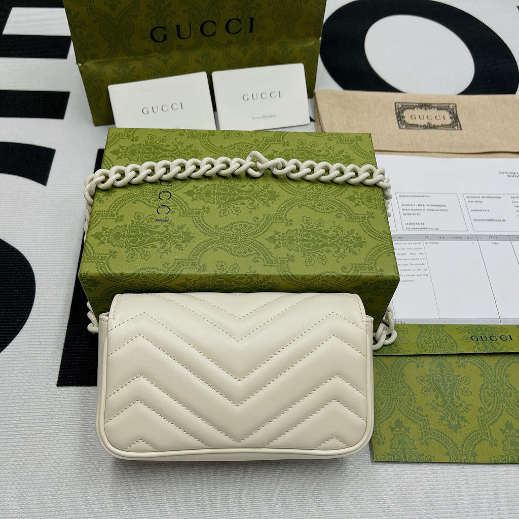Glami Marmont Super Mini Bag White For Women, Women’s Bags 6.2in/17cm Glami